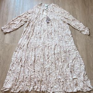 NWT Dress Forum Women’s Bohemian Paisley Oversized Long Sleeve Dress Size Medium